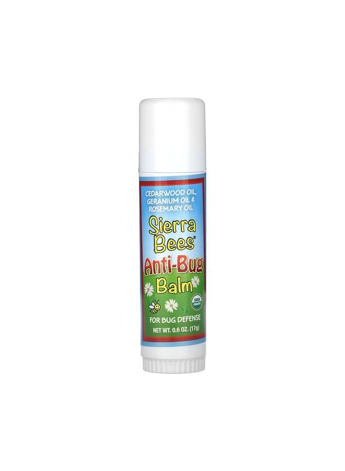 Sierra Bees Sierra Bees, Anti-Bug Balm Stick, Cedarwood, Geranium & Rosemary Oil, 0.6 oz (17 g) 