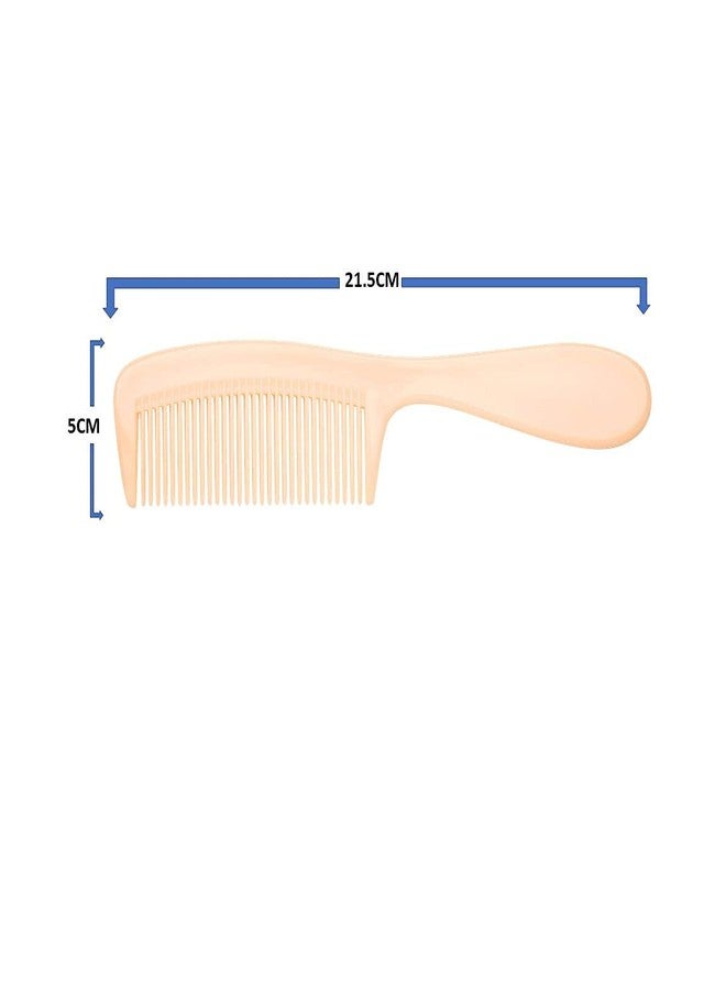 LooKat Wide Tooth Detangling Hair Comb Set, Pink and Peach, Professional Styling and Hair Care Accessories, 2 Pack - Image 3