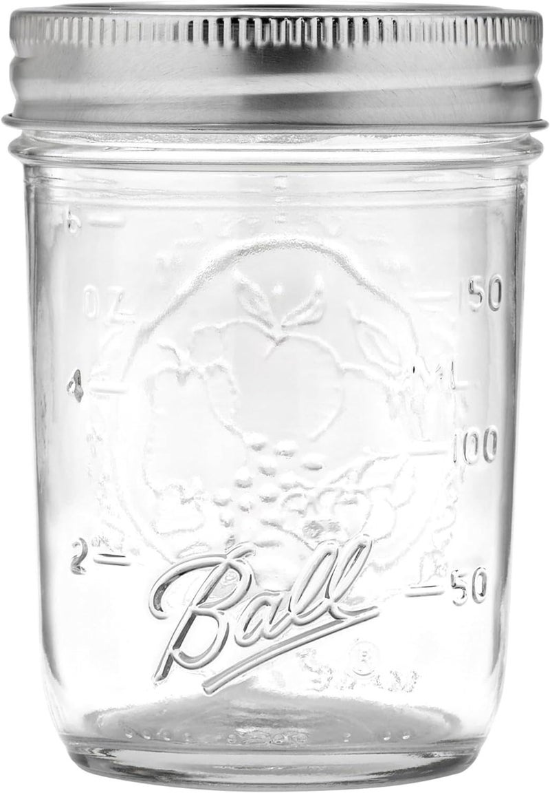 Ball Regular Mouth Glass Mason Jars with Lids and Bands, Used for Canning (Half Pint, 8 Ounce (Pack of 6)) - Image 2