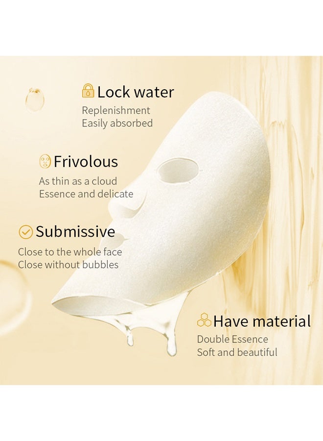 BIOAQUA 10Pcs Rice Raw Pulp Facial Mask, Korean Face Sheet Mask Skincare, Rice Mask, Deep Moisturize, Anti Aging, Wrinkle Hydrating, Firming Anti Aging Face Sheet Masks, Brightening Facial Mask For All Skin Types - Image 2