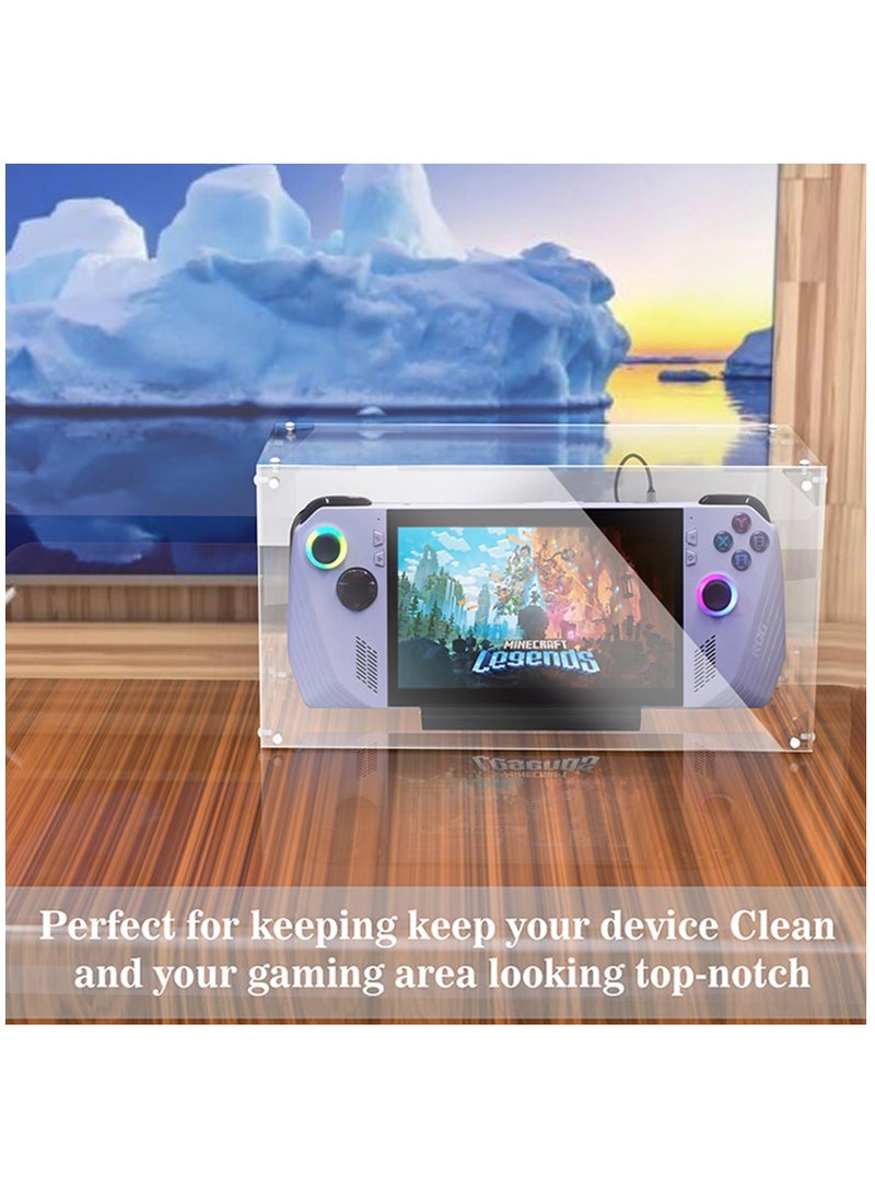 Captaintech Acrylic Gamepad Case for ASUS Rog Ally Handheld Console Clear Anti-dust Protective Display Box  - Image 4