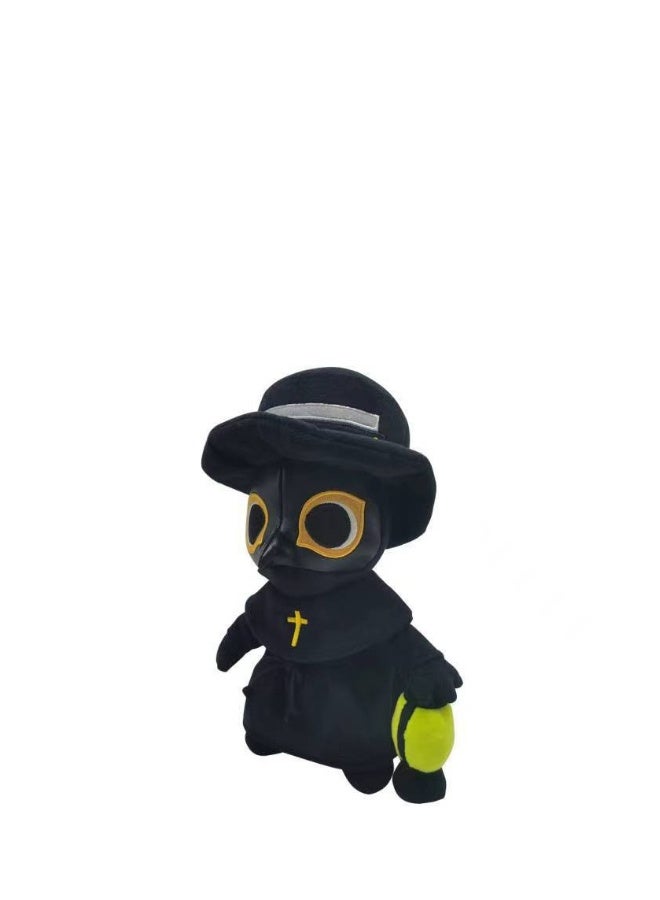Plague Doctor Plush Toy 25cm Weighted Spook Stuffed Plushie Pillow Doll Soft Fluffy Hugging Cushion Decor Present For Kids And Adults - Image 2