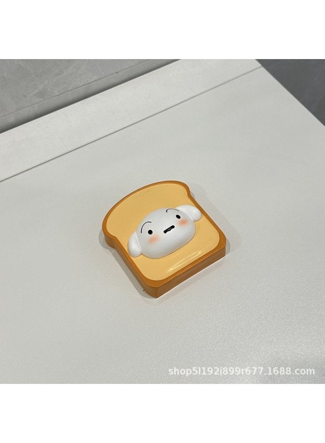 Crayon Small Bread Toast Combination Small White Fashionable Hand-made Blind Box Ornaments Birthday Gift Doll-Color:Bread Xiaoxin (color Box)  - Image 2