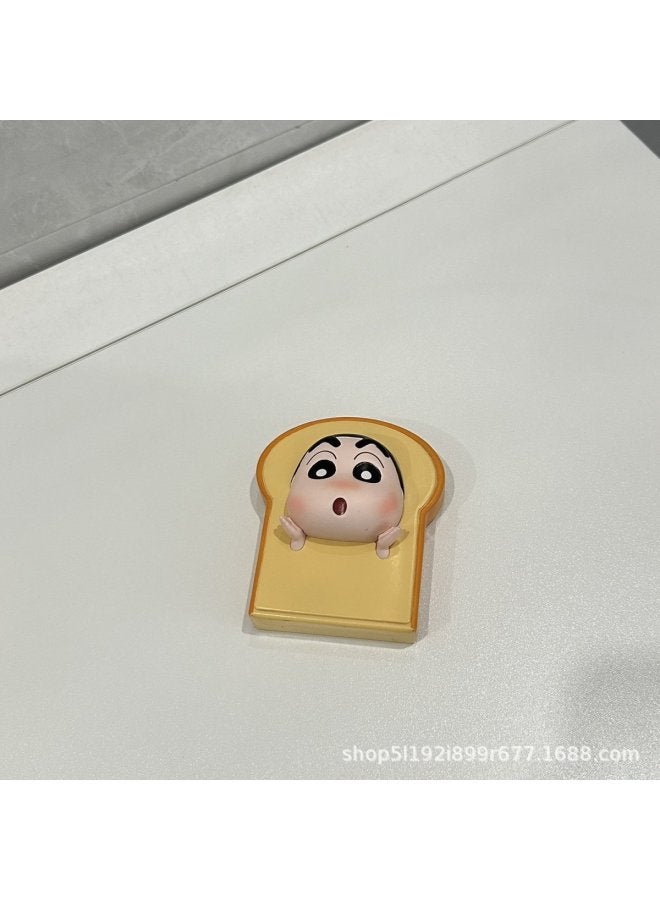 Crayon Small Bread Toast Combination Small White Fashionable Hand-made Blind Box Ornaments Birthday Gift Doll-Color:Bread Xiaoxin (color Box)  - Image 1