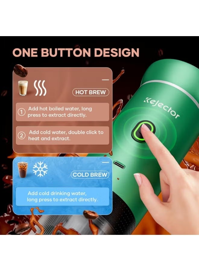 ELTRAZONE 3-in-1 Portable Espresso Coffee Maker KF-JN-02 – Capsule & Ground Coffee Compatible, Built-in Water Heater, Automatic Extraction, 60ml Tank, Fast 5-Minute Brew, Perfect for Travel & Home - Image 5