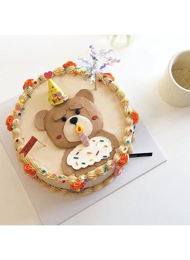 CBLUO 55 Pcs Mini Happy Birthday Cupcake Toppers - Striped & Polka Dot First Birthday Hats & Cake Decorations for Baby Shower Celebration Party Supplies - Image 2