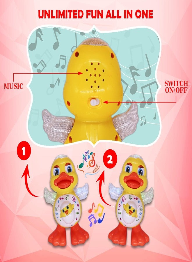 Aseenaa Dancing Duck Toy with Vibrant Light Effect & Musial Sound | Best Dancing Toy Gifts/Toddlers/Babies/Girls/Boys | Yellow Color | Pack of 1 - Image 4