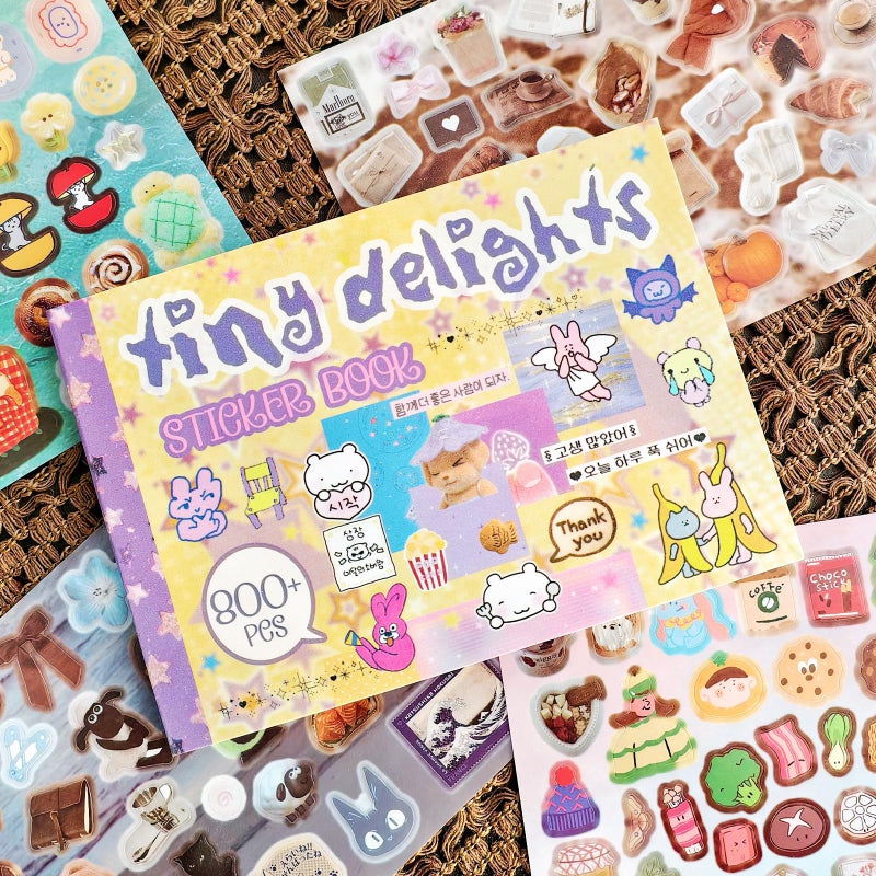 PRSTINCOL Japanese Manga Style Sticker Book with 30 Sheets of Die Cut Stickers, Over 1200 Pieces for DIY Journaling and Scrapbooking - Image 2