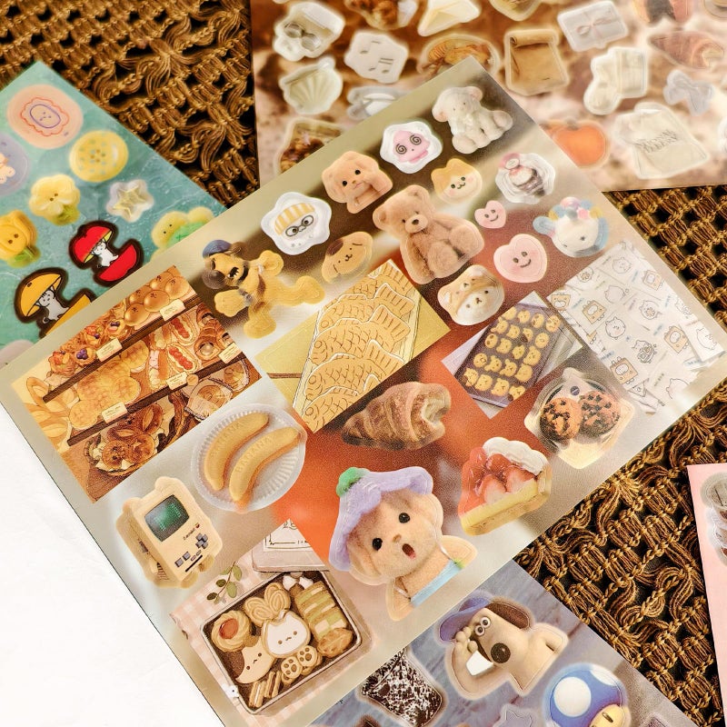 PRSTINCOL Japanese Manga Style Sticker Book with 30 Sheets of Die Cut Stickers, Over 1200 Pieces for DIY Journaling and Scrapbooking - Image 4