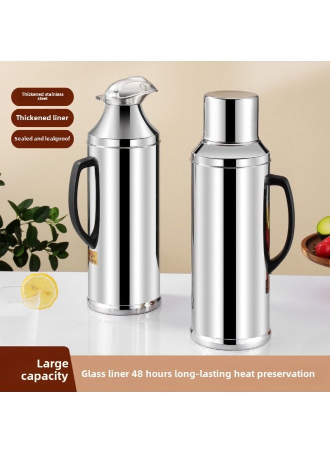 Generic - Stainless Steel Thermos Bottle Household Pot Thermos Bottle Thermos Bottle Glass Liner Large Capacity Water Bottle-Color:Thermos Bottle 3.2 Liters (8 Pounds Duck Cap) Original Color-Capacity:Flagship Model - Image 1