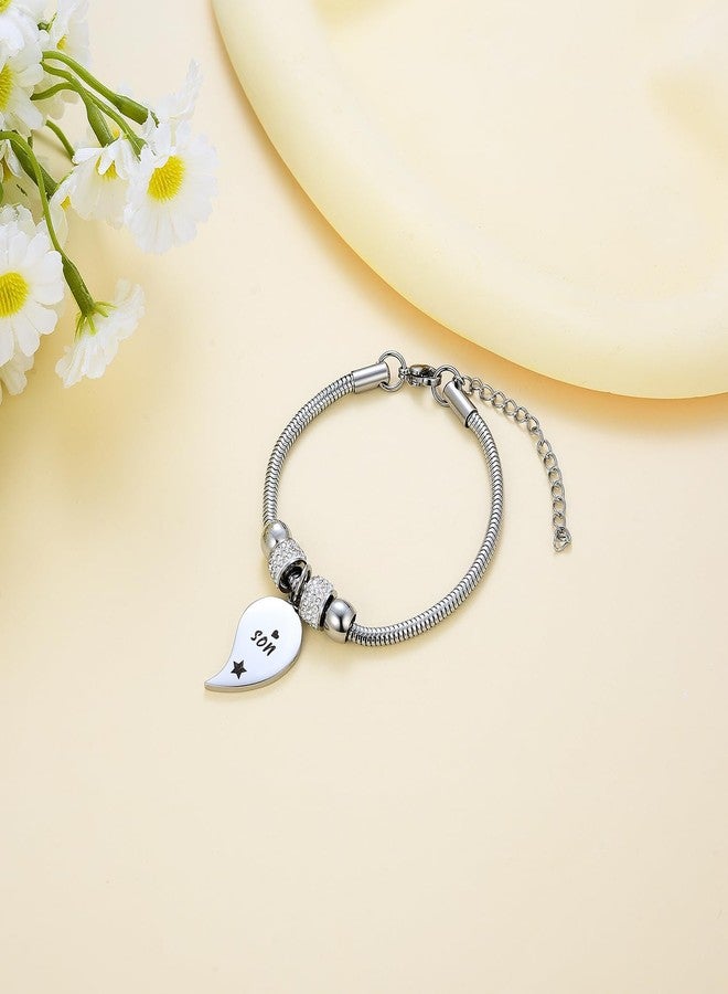 Yonhon Mother Son Bracelet Set for 2, Mom Son Matching Bracelet for 2 - Image 3