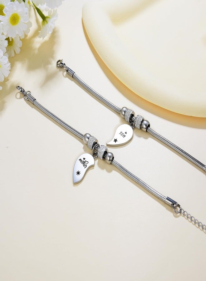 Yonhon Mother Son Bracelet Set for 2, Mom Son Matching Bracelet for 2 - Image 4