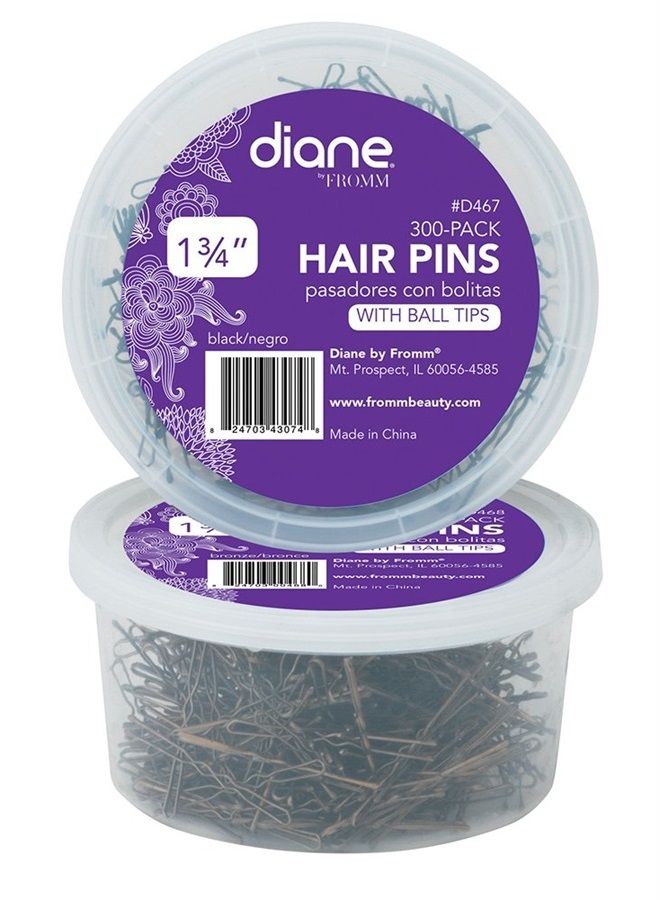 Diane 1.75 inch Hair Pins, Black, 300 Count - Image 2