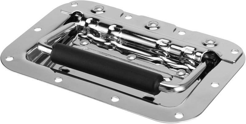 JAPCHET 8 Pack 42 x 63 in Heavy Duty Recessed Handles Silver Spring Loaded Recessed Handle with Grip Recessed Pull Handle for Toolbox and Barn Door - Image 5
