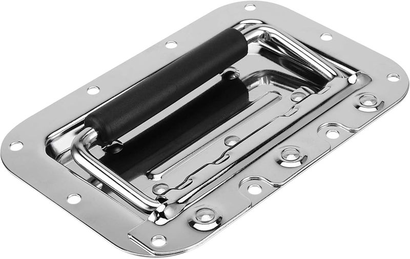 JAPCHET 8 Pack 42 x 63 in Heavy Duty Recessed Handles Silver Spring Loaded Recessed Handle with Grip Recessed Pull Handle for Toolbox and Barn Door - Image 3