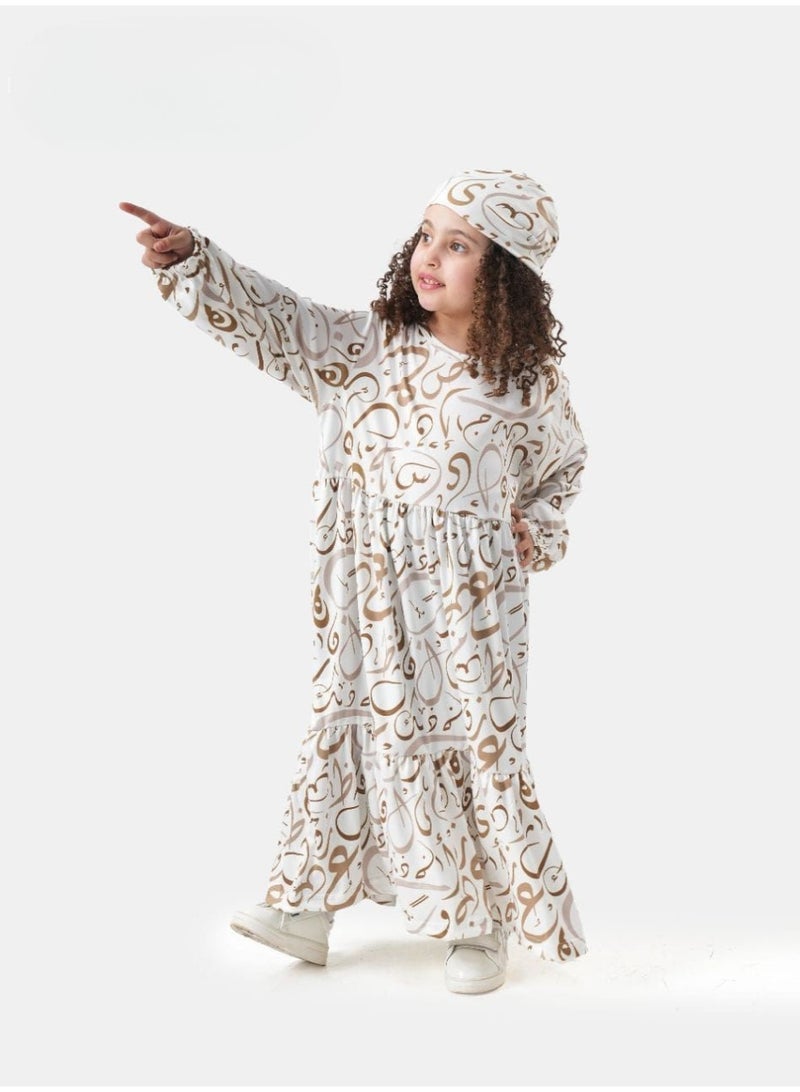 Cloud Fashion إسدال بناتي للصلاة مع طرحة – إسدال أطفال محتشم مريح لرمضان والتراويح - Image 2