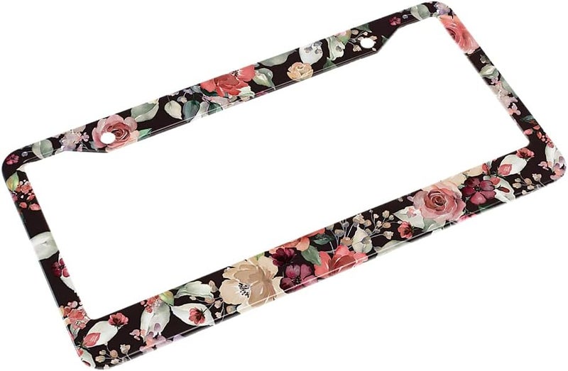 Beabes Watercolor Rose License Plate Frame - Image 4