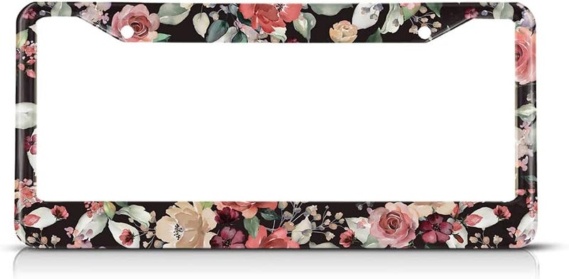 Beabes Watercolor Rose License Plate Frame - Image 1