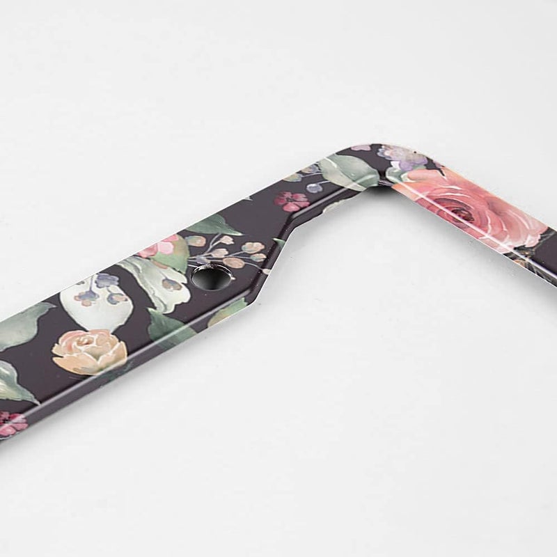 Beabes Watercolor Rose License Plate Frame - Image 3