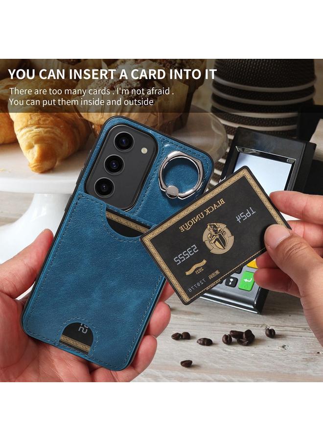 S-TOP Case For Samsung Galaxy S23 5G Calf Texture Card Slot Ring Holder Phone Case - Image 5
