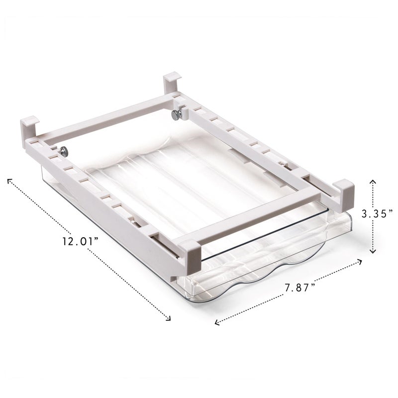 BINO | Pull-out Egg Holder Organizer | THE HANGER COLLECTION | Fridge Egg Drawer Organizer | Clear Egg Holder Tray for Refrigerator and Pantry | 18 Eggs Shelf Holder Storage Drawer - Image 2