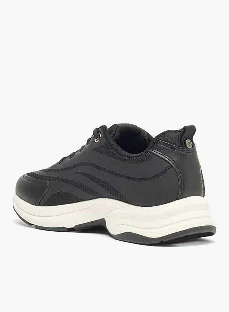 Flora Bella By Shoexpress Women Textured Lace-Up Low Ankle Sneakers