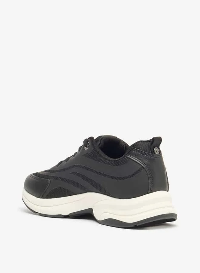 Flora Bella By Shoexpress Women Textured Lace-Up Low Ankle Sneakers