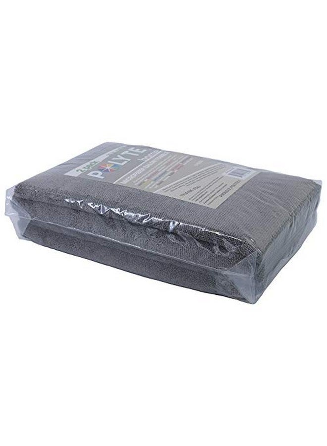 Polyte POLYTE Professional Quick Dry Lint Free Microfiber Hair Drying Salon Towel, 20 x 40 in, 2 Pack (Dark Gray) - Image 5