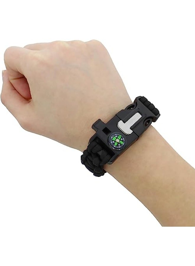 5*1 Professional Multi-Purpose Survival Bracelet Includes Compass and Whistle with Fire Starter Stone and Loud Whistle Perfect for Camping, Hiking, Fishing - Image 5