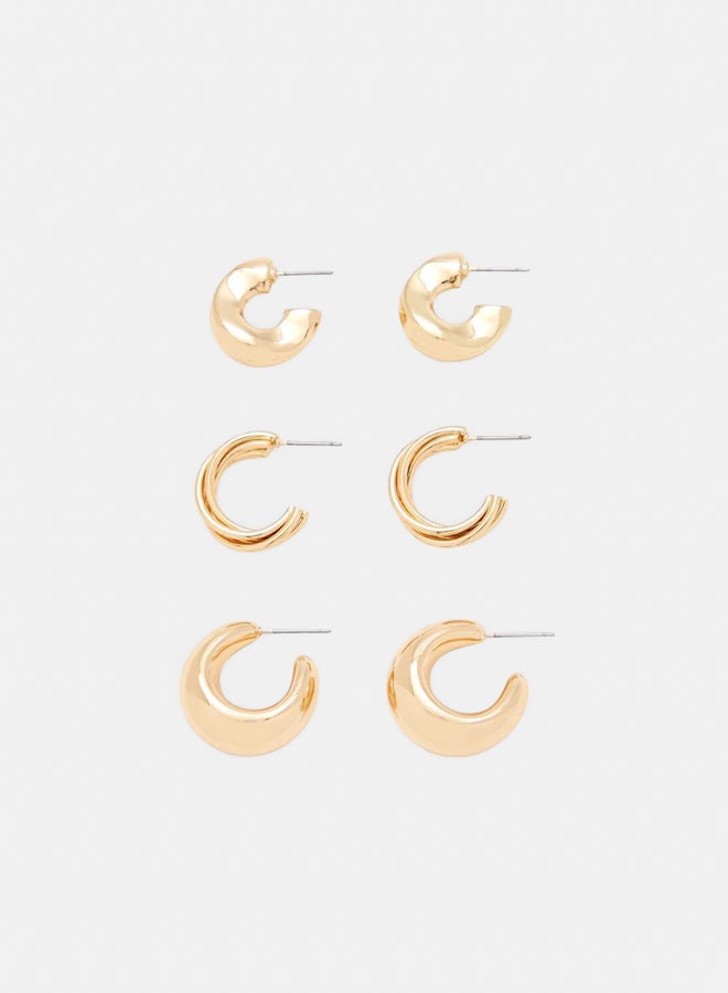 FOREVER 21 Twisted Hoop Earring Set  - Image 1