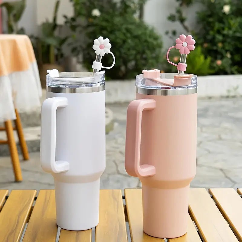 Ice Cup Flower Stanley Straw Cap 10Mm Dust Plug 40Oz Car Cup Straw Cover - Image 3