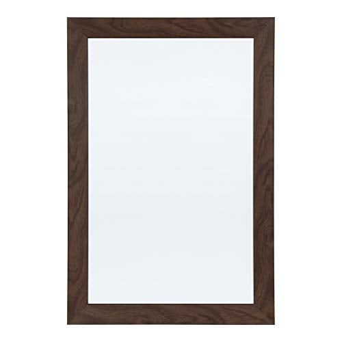 DesignOvation Beatrice Framed Magnetic Dry Erase Board 18x27 Walnut Brown - Image 1