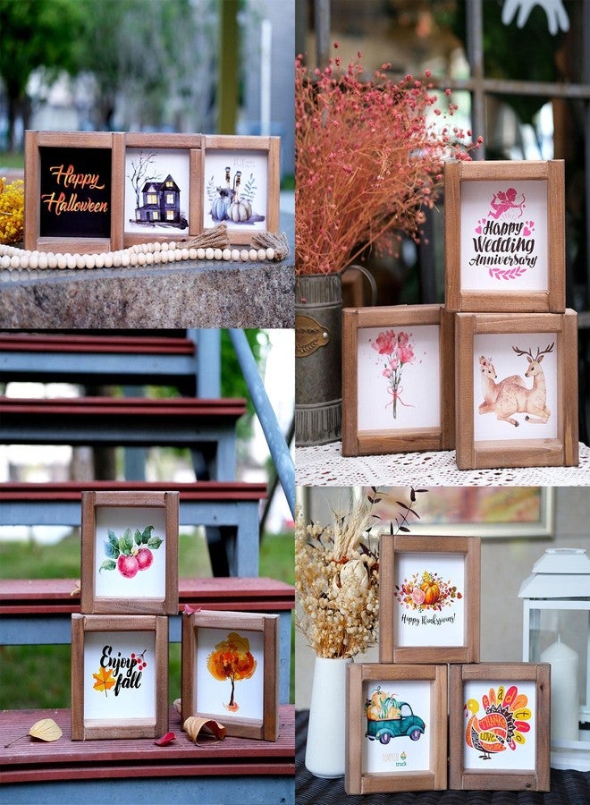penepico Tiered Tray Decor Fall Winter Spring Summer Seasonal Set, 48 Interchangeable Farmhouse Tiered Tray Signs Decor,Shelf Anniversary Bedroom Office Decorations,Happy Thanksgiving Hello Winter Merry Christmas - Image 5