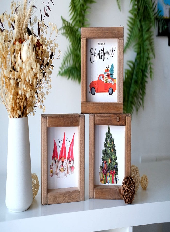 penepico Tiered Tray Decor Fall Winter Spring Summer Seasonal Set, 48 Interchangeable Farmhouse Tiered Tray Signs Decor,Shelf Anniversary Bedroom Office Decorations,Happy Thanksgiving Hello Winter Merry Christmas - Image 2