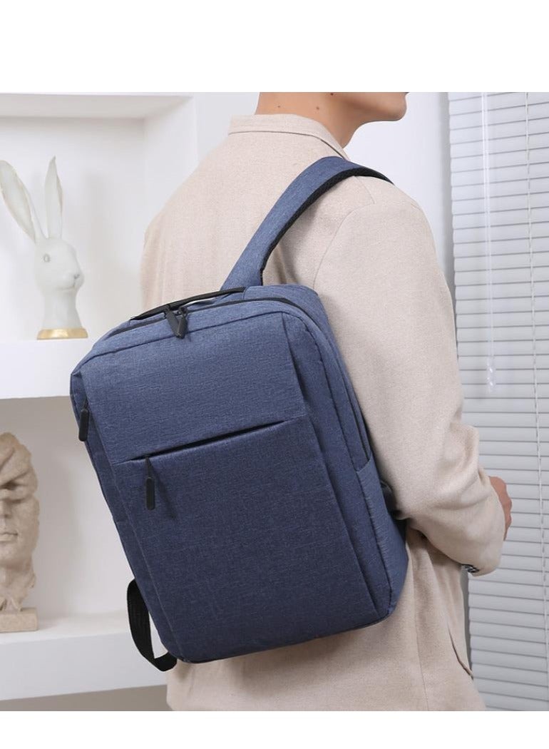 Golden Travel Laptop Backpack Business Anti Theft Slim Durable Laptop Bag with USB Charging Port Water Resistant College School Computer Backpack Gifts for Men & Women Fits 15.6 Inch Notebook Blue - Image 1