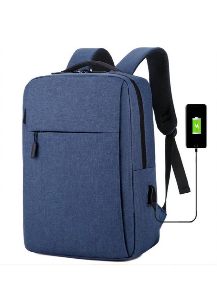 Golden Travel Laptop Backpack Business Anti Theft Slim Durable Laptop Bag with USB Charging Port Water Resistant College School Computer Backpack Gifts for Men & Women Fits 15.6 Inch Notebook Blue - Image 4