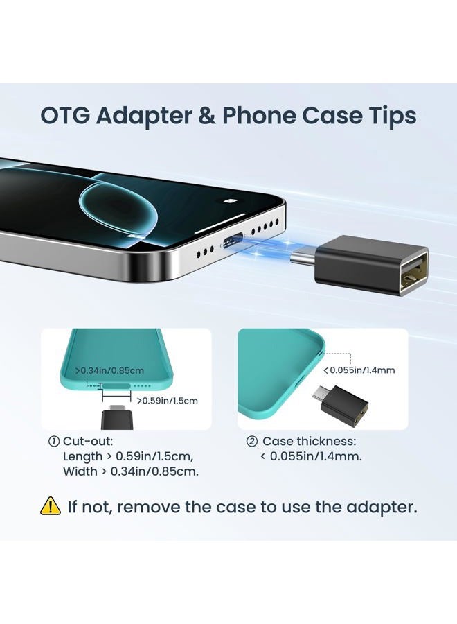 Elebase 4Pack USB to USB C Adapter&Type C Male to 3.0 Female Charger,Thunderbolt 4 to Type A OTG Converter for iPhone 14 13 12 MacBook Pro Apple Watch Ultra iWatch 8 7 Samsung Galaxy S23 S22 S21,iPad - Image 4