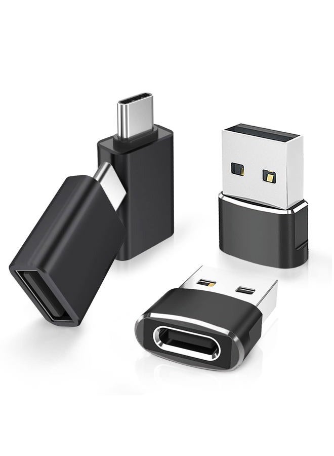 Elebase 4Pack USB to USB C Adapter&Type C Male to 3.0 Female Charger,Thunderbolt 4 to Type A OTG Converter for iPhone 14 13 12 MacBook Pro Apple Watch Ultra iWatch 8 7 Samsung Galaxy S23 S22 S21,iPad - Image 1