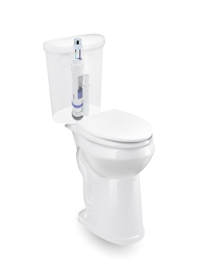 Lychee Light Dual Flush Valve & Push Button Replacement Parts and Assembly Fits Geberit & kohler Split Toilet Parts, with Top Push Button,Universal Toilet Tank Spare Kits White,2 Inches (11" Height) - Image 4