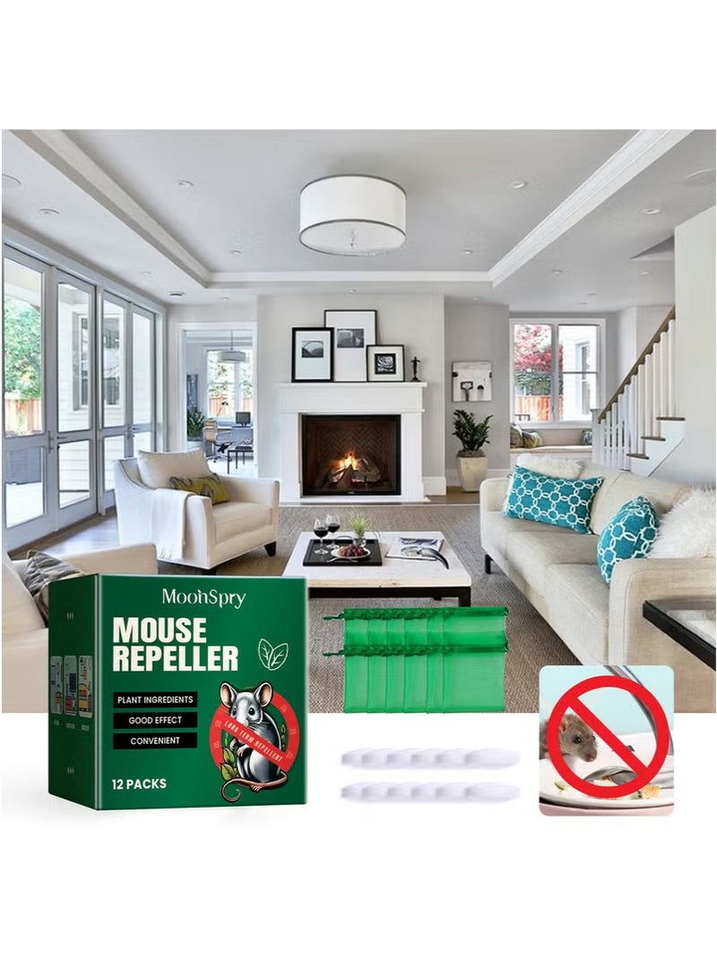 MOONSPRY Mouse Repellent Tablets for Car Engine, Home, and Interior Use * 12 Pieces + Mesh Bag * 12 Pieces  - Image 2
