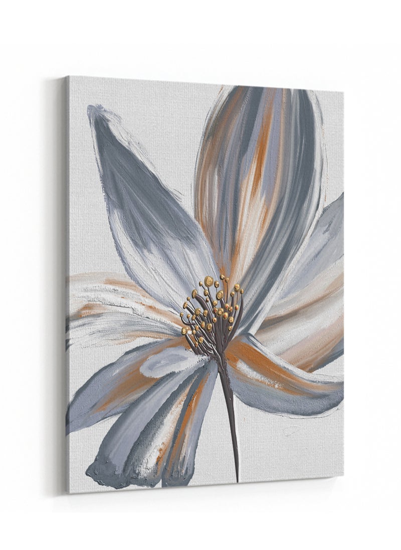 LOWHA Canvas Wall Art Stretched Over Wooden Frame with Flower Abstract Oil Painting Painting  - Image 4