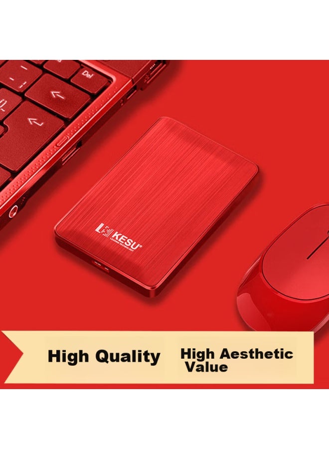 Kesu Encrypted External Hard Drive, 500gb, Usb3.0, K1, 2.5-inch, Hot Blood Red, External Mechanical Hard Drive For File And Photo Backup, Large Usb Flash Drive - Image 2