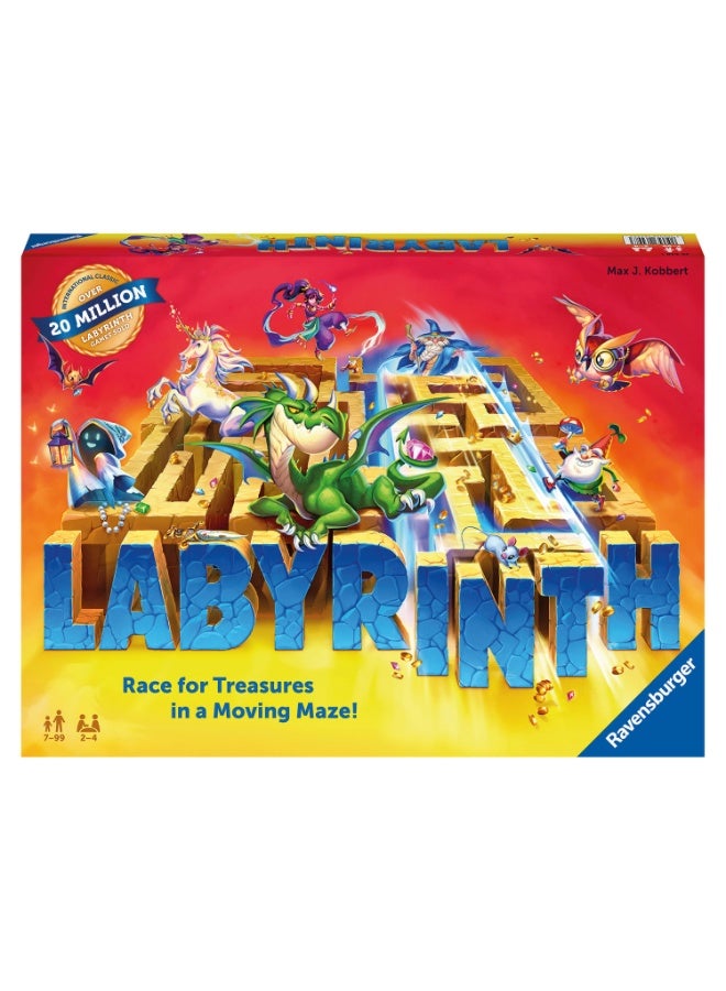 Ravensburger لعبة لوحية رافينسبورجر المتاهة - لعبة استراتيجية متحركة كلاسيكية للأطفال والعائلات، قم بتحويل المسارات للعثور على الكنوز، سهلة التعلم، قيمة إعادة لعب عالية، لعبة ممتعة لليالي الداخلية للأعمار 7+ | 26448-3 - Image 1