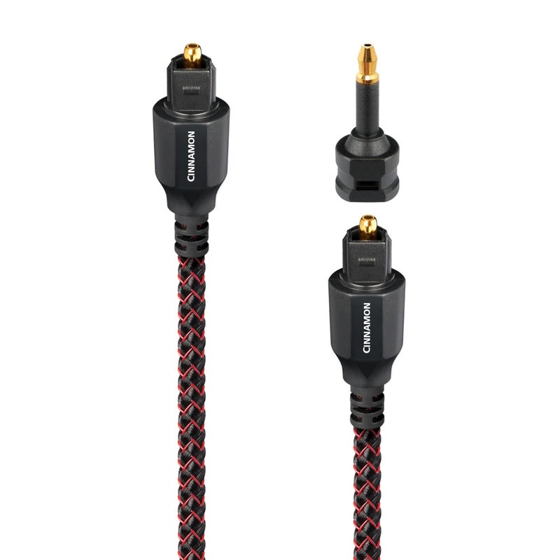 AudioQuest 1.5m Cinnamon Optical Toslink Fiber-Optic Cable + Mini-Adaptor - Image 1
