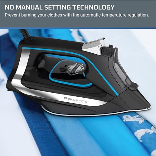 Rowenta Smart Steam Iron, Perfect Temp Technology, 35 Gram/Minute of Continuous Steam Output, DW3261U1, Auto Shutoff, Black - Image 2