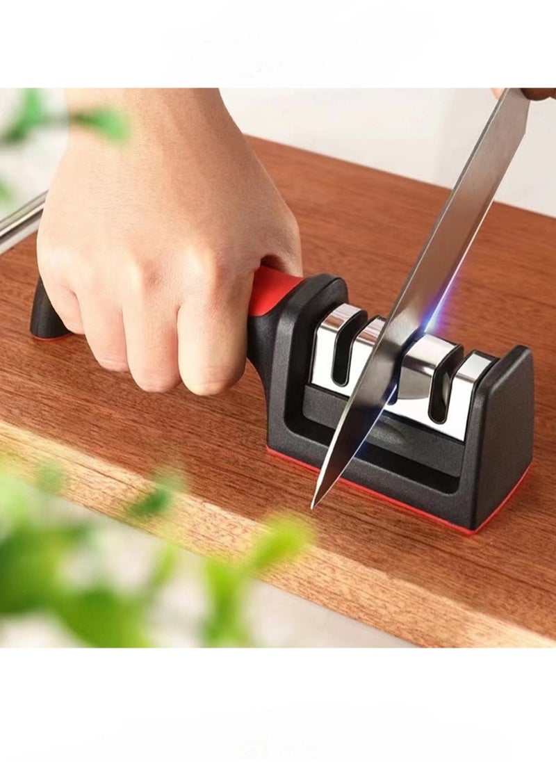 Beauenty - 3 in 1 Handheld Knife Sharpener for Restoring Repairing and Polishing Blades Suitable for Straight and Serrated Knives Perfect Kitchen Tool Essential Knife Sharpening Device - Image 1