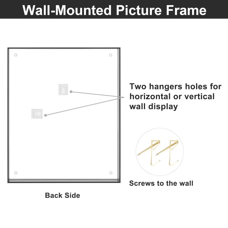 MFoffice 5x7 Picture Frames  Stunning Color Acrylic Photo Frame  Wall & Tabletop Display Frames  Modern Floating Style for Home Office Decoration  Black (1 Pack) - Image 4