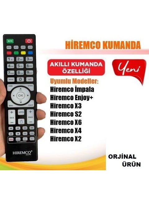 Original Hiremco Remote Control for All Android Models - Hiremco Impala, Hiremco Enjoy, Hiremco Enjoy Plus, Hiremco X3, Hiremco S2, Hiremco X6, Hiremco X4, Hiremco X2