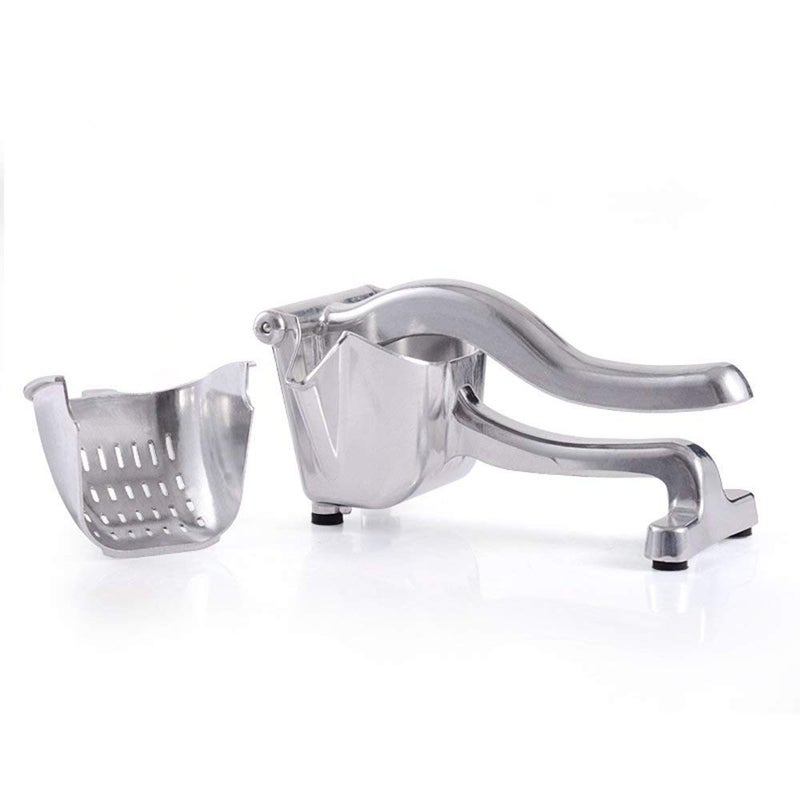 Mishrit Aluminum and Steel Manual Fruit Juicer Manual Citrus Press Juicer Heavy Duty Handhold Press Fruit Manual Juicer for Health Fruit Juice Silver - Image 2