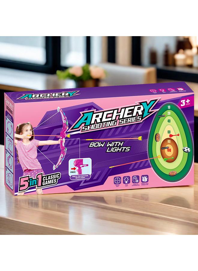 Bluejw Boys Outdoor Luminous Bow And Arrow Toy Girls Archery Darts Sports Toy Suit - Image 2